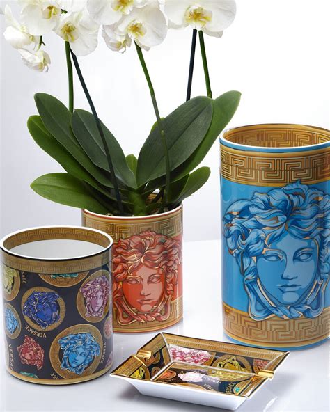 vaso versace blue medusa|versace home vases.